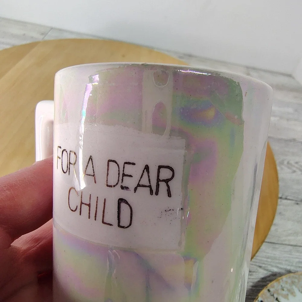 Vtg Yellowstone National Park Souvenir Mug‎ For A Dear Child Pearlescent Finish